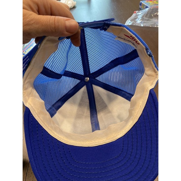 Vintage 80s ATLANTA BRAVES Embroidered ADJ Lucky Stripes snapback hat cap Rare - Picture 5 of 8